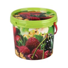 Ведро 1л с крышкой (ягоды) (уп.20)